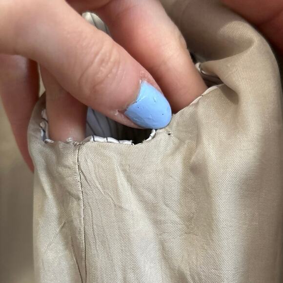 Linen Willimax Neutral Fully Lined Safari Lagenlook Blazer Size Small - Picture 7 of 7